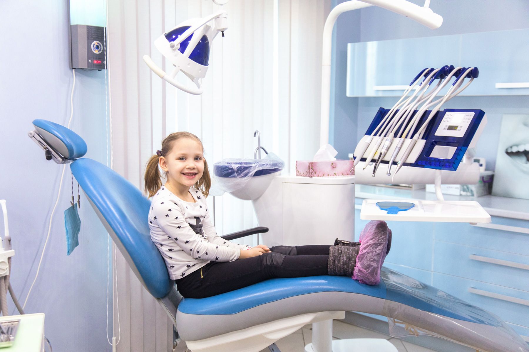 Smiling Child in Dentist office